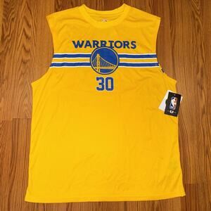 NBA Steph Curry 30 Yellow Golden State Warriors Jersey New Size Large